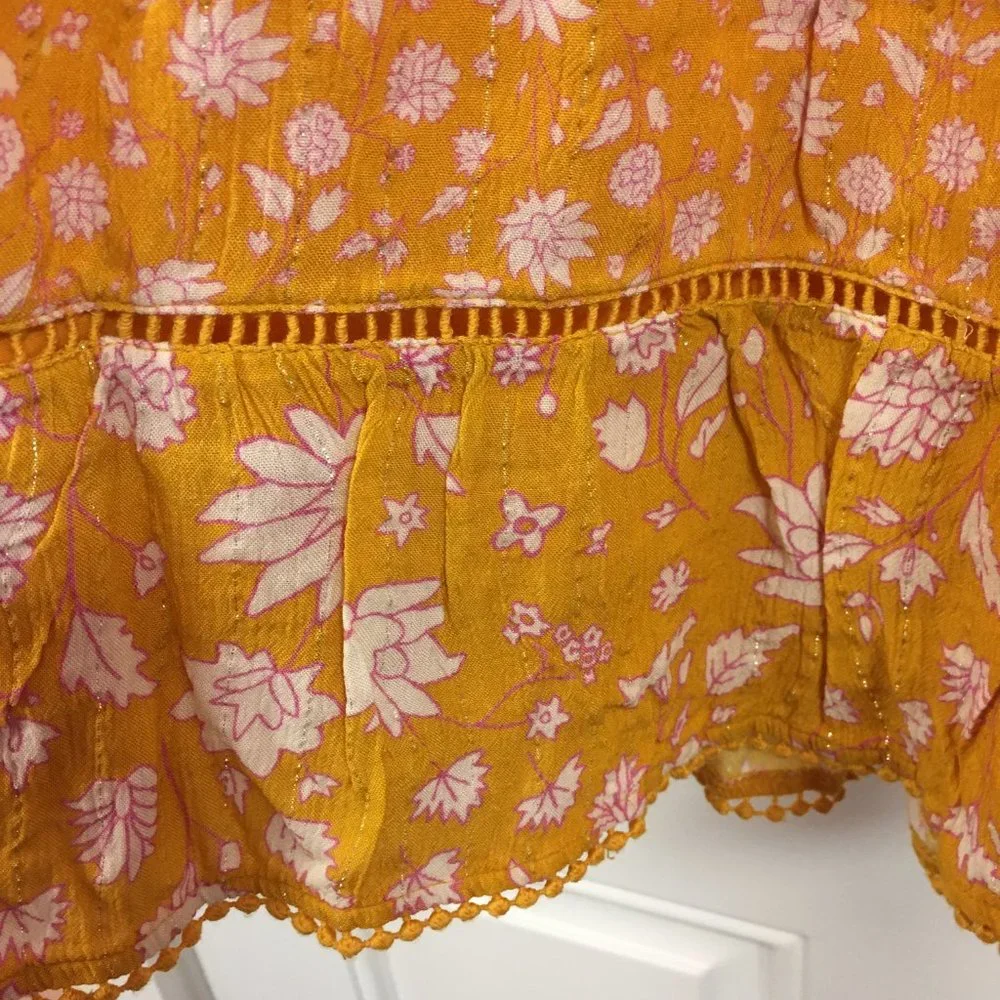 NWT - Cat & Jack Mustard Colored floral dress - Size 4T